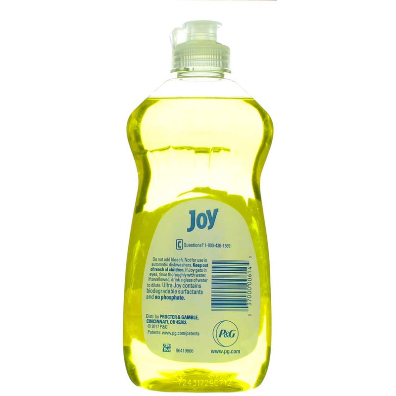 Joy Ultra Dishwashing Liquid, Lemon Scent 12.60 oz (Pack of 8) - Image 3